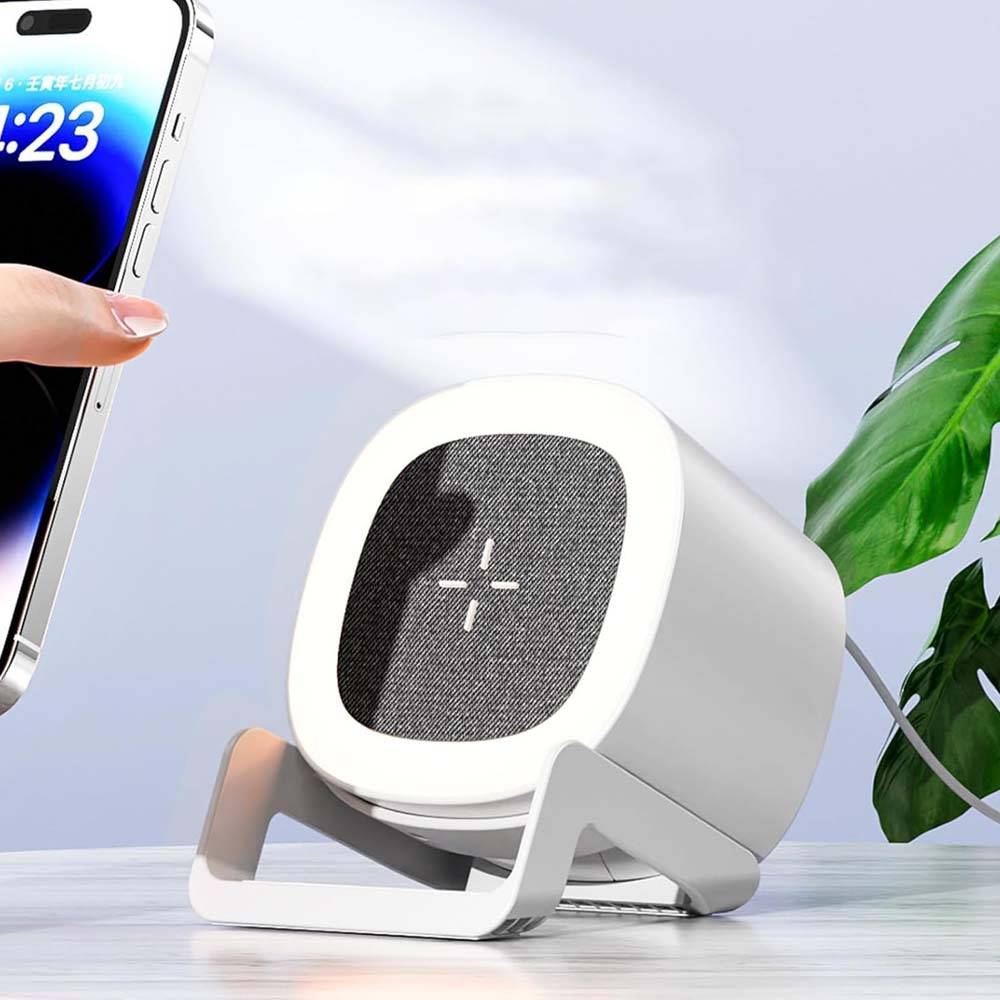 Altavoz con Bluetooth y carga inalámbrica para celular