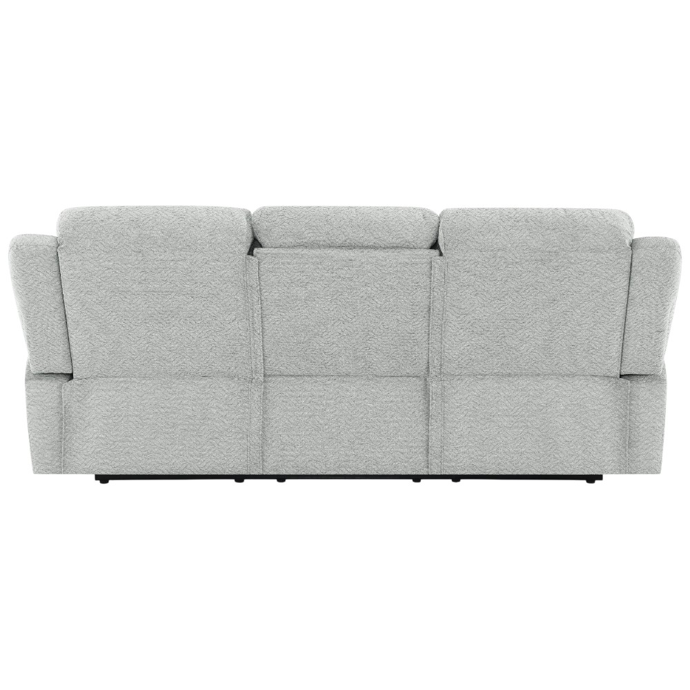 Reclinable manual triple c/portavasos Ivonny de tapiz gris