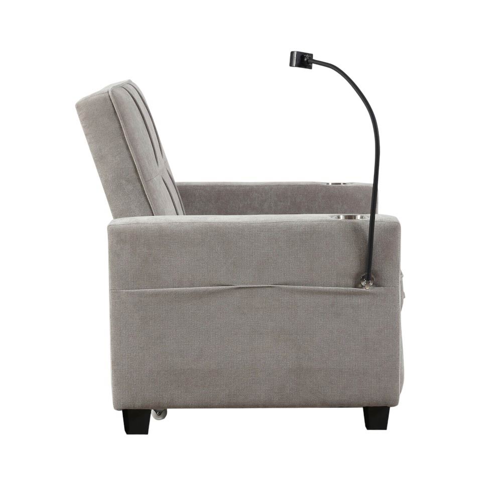 Butaca cama Jay pull out de tapiz gris