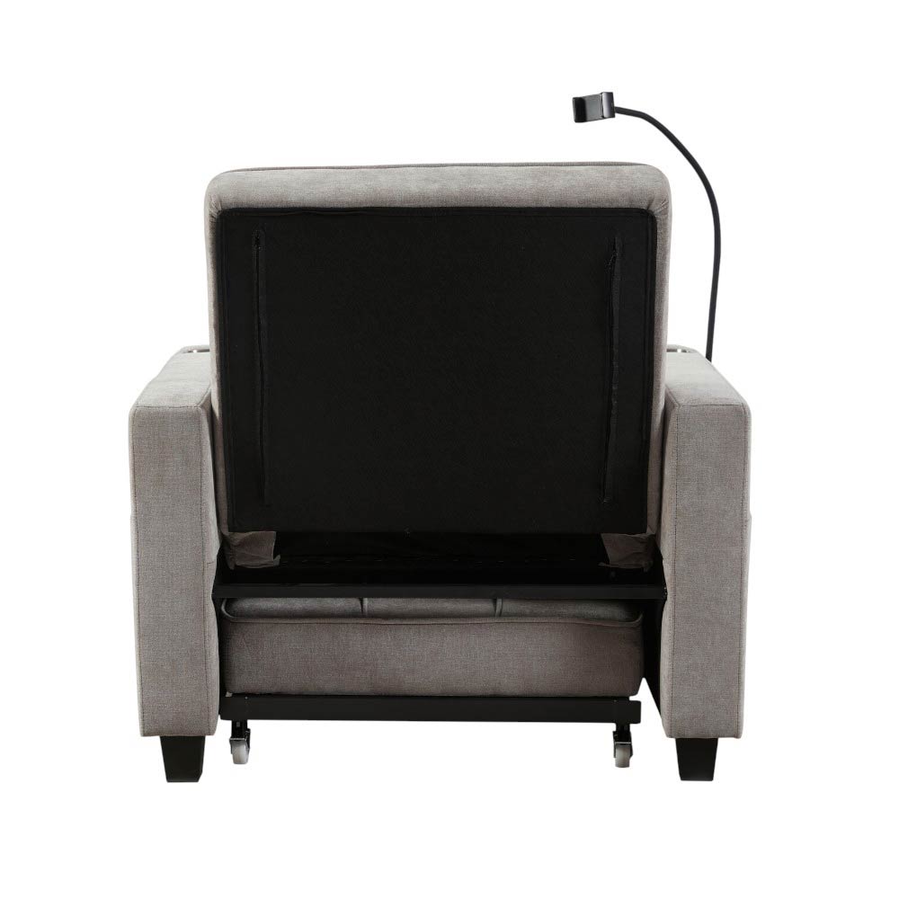 Butaca cama Jay pull out de tapiz gris