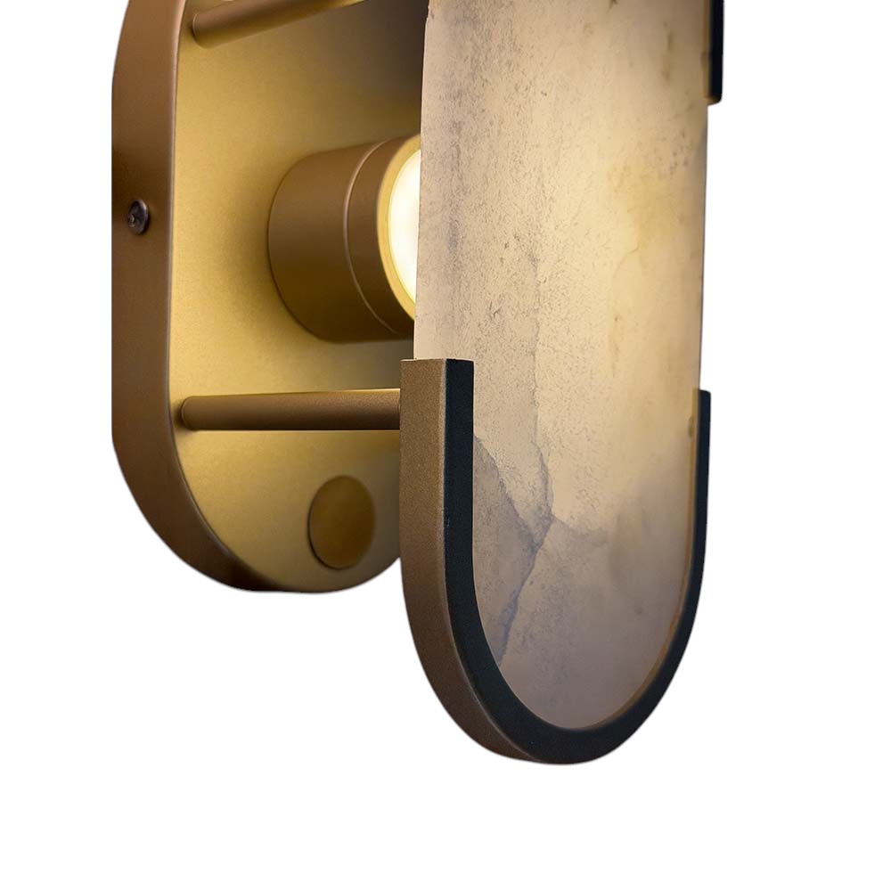 Aplique LED de pared Logan de piedra luz cálida 6W