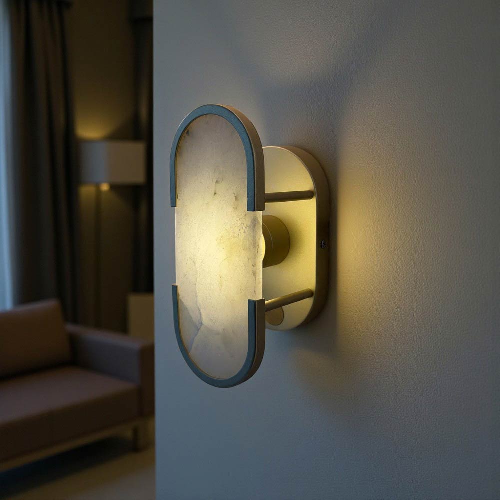 Aplique LED de pared Logan de piedra luz cálida 6W