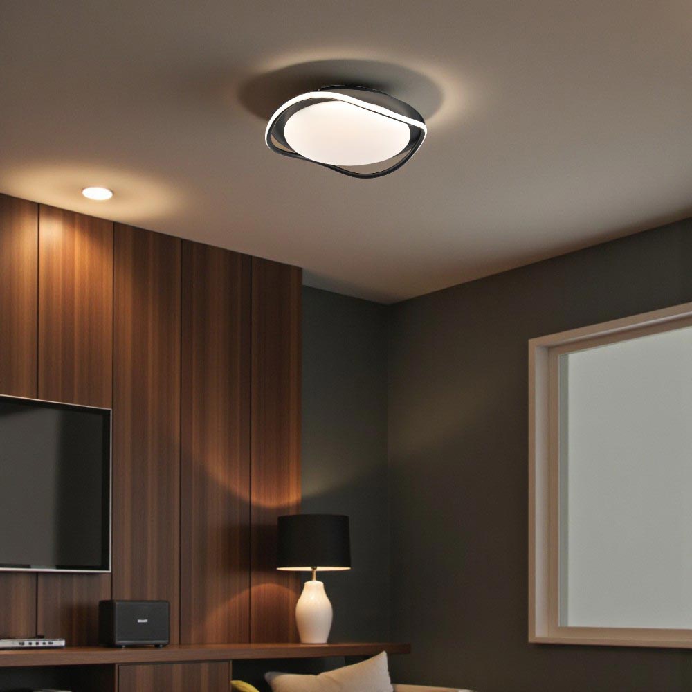 Lámpara LED de tumbado Coralia negro 3CCT 40W