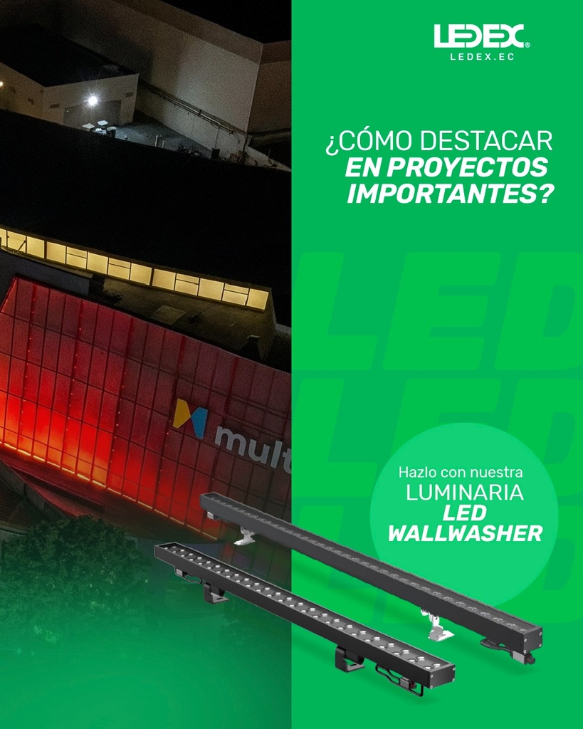 Led Wallwasher color gris RGBW 100W