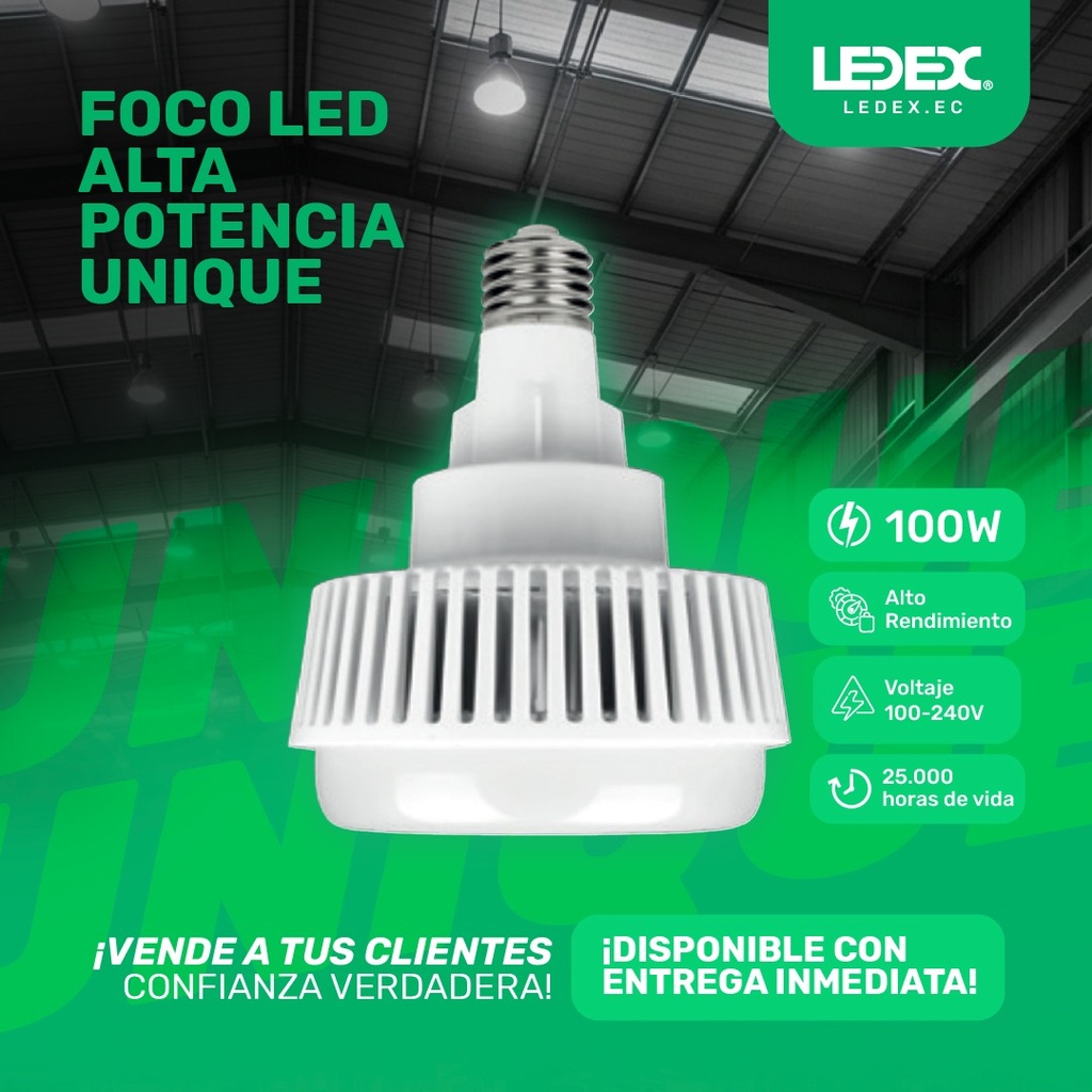 Foco LED E40 Unique 100W 10000LM 6500K