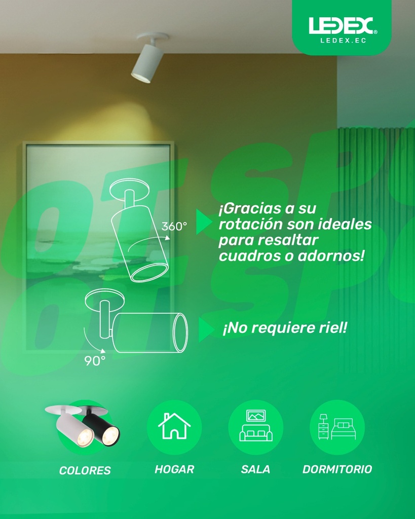 Spot GU10 empotrable dirigible blanco Ø57mm