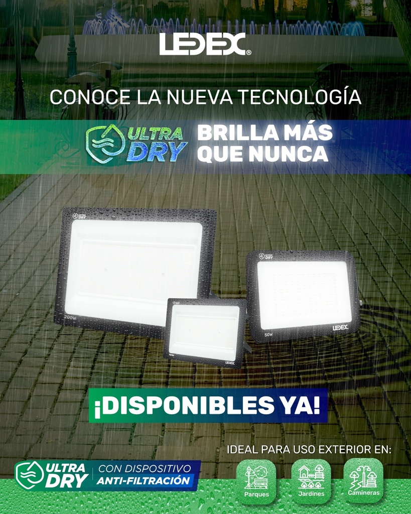 Proyector LED 10W 3000K Con DIspositivo Antifiltracion