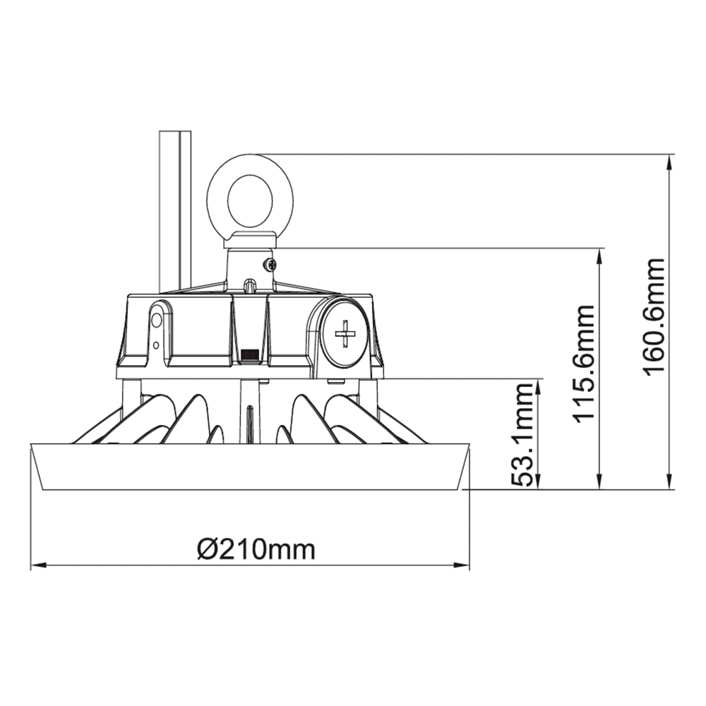 Luminaria UFO ST 100/80/60W 5700/4000/3000K 17000LM