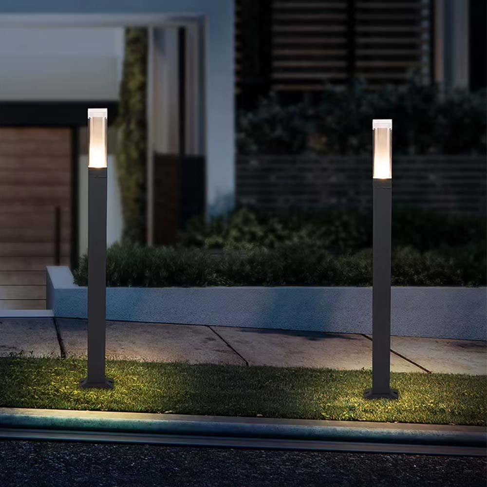 Bolardo LED Mirror negro impermeable 5W 3CCT 600mm IP54