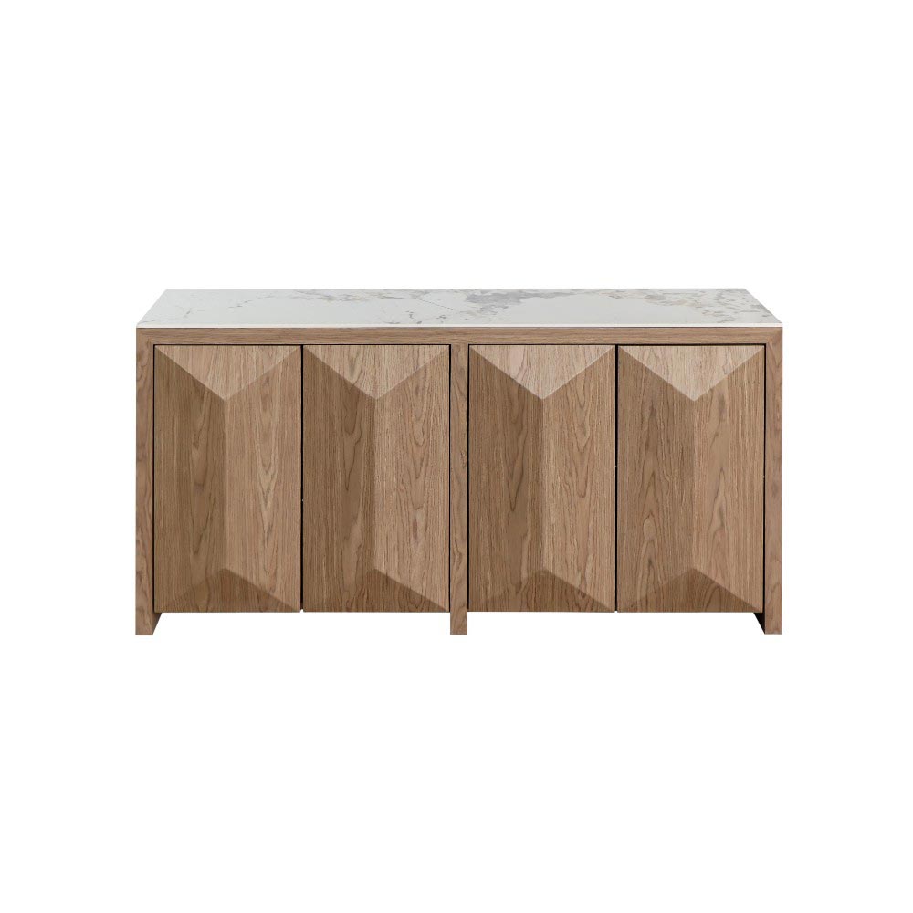 Bufetera Marceline 150x75 con top de cerámica marmoleada