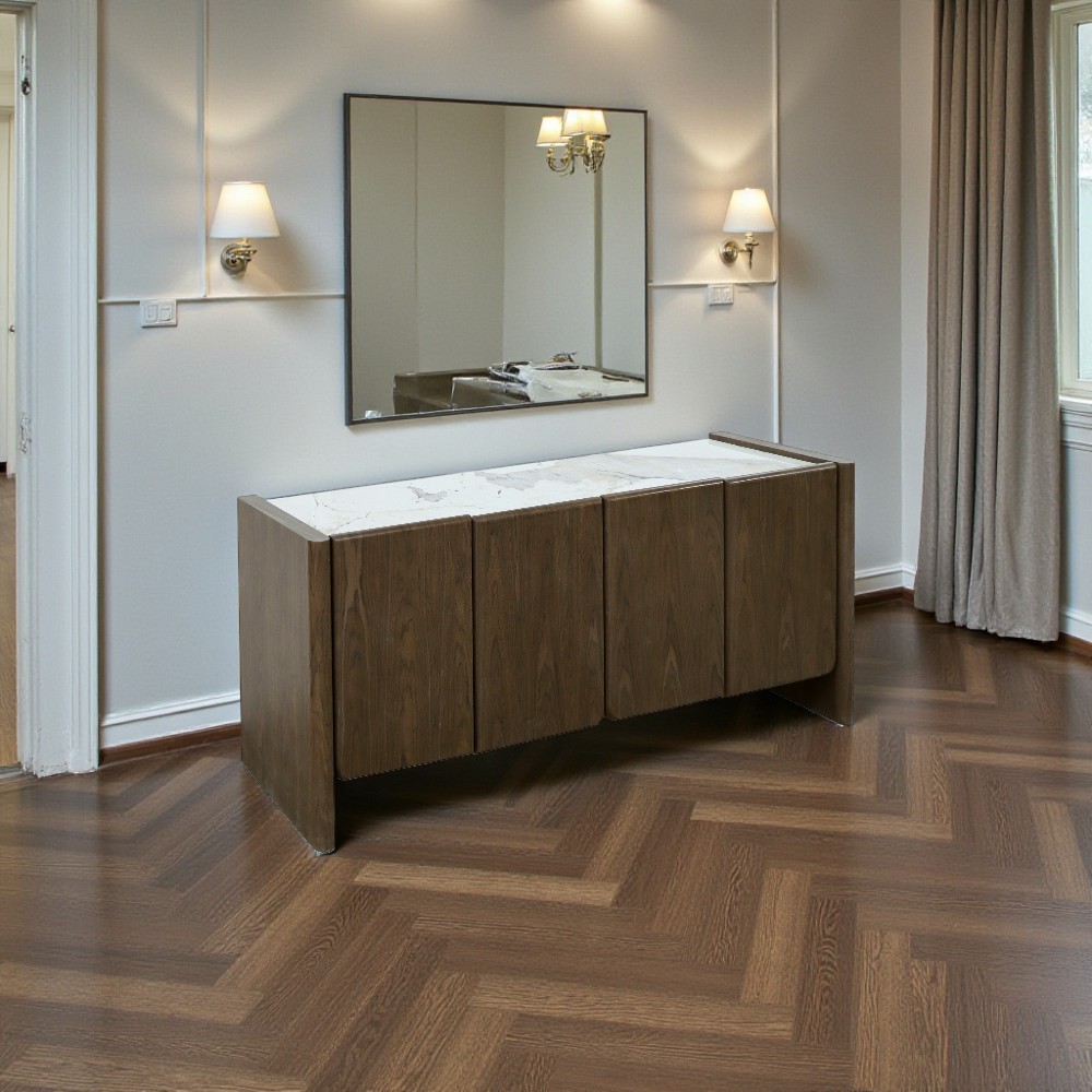 Bufetera Morfeo 180x75 con top de cerámica marmoleada