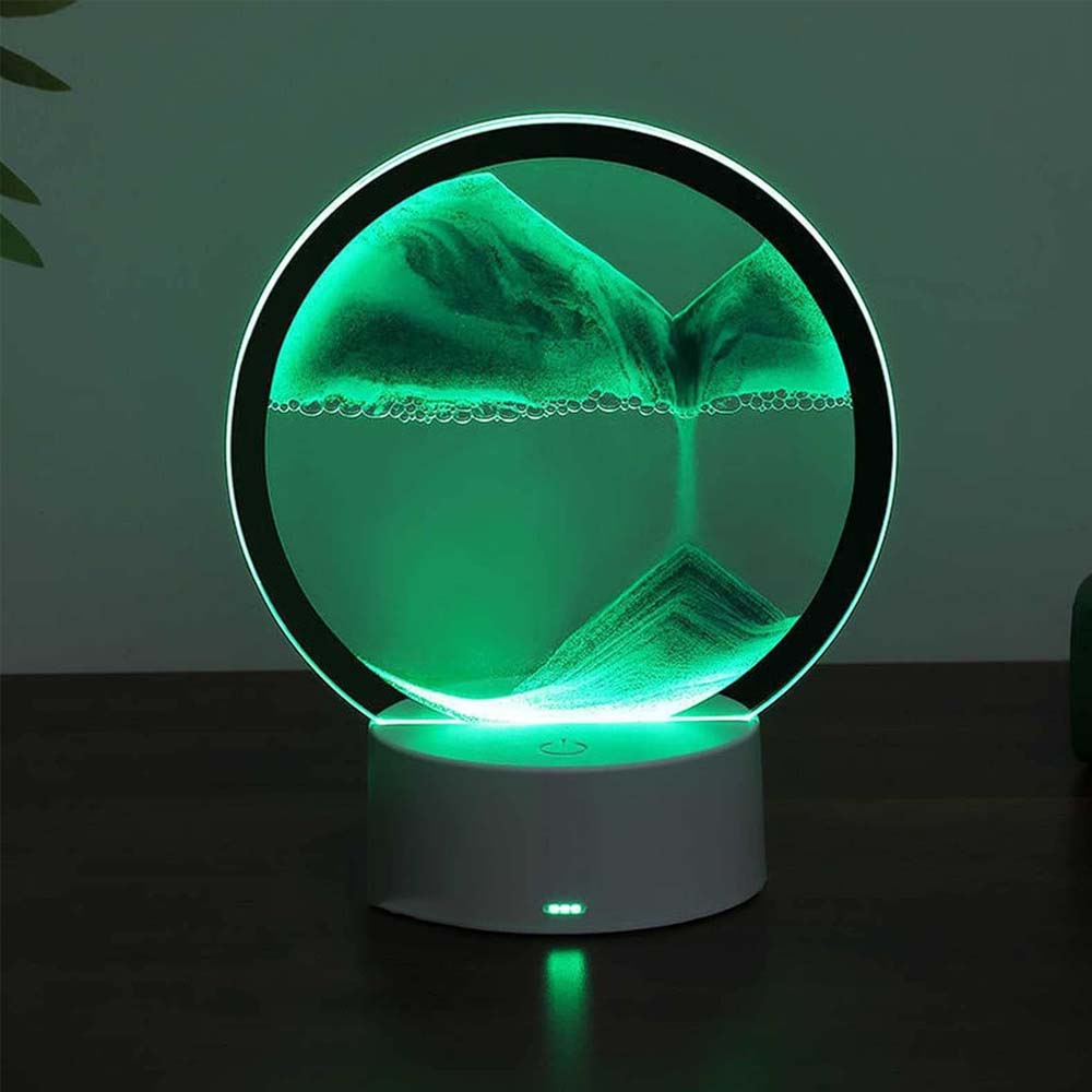 Lámpara de arena movediza con luz LED RGB