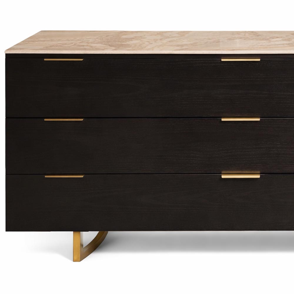 Bufetera Gael top de cerámica y detalles champagne