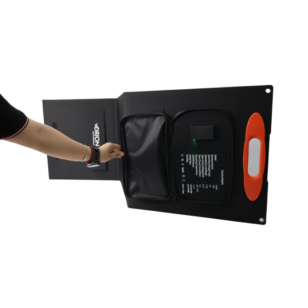 Panel solar plegable portátil de 120W p/Power Station negro