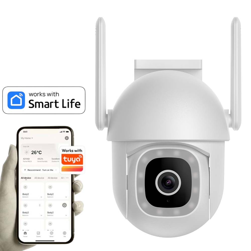 Cámara WiFi ethernet motorizada 360° 5MP IP65