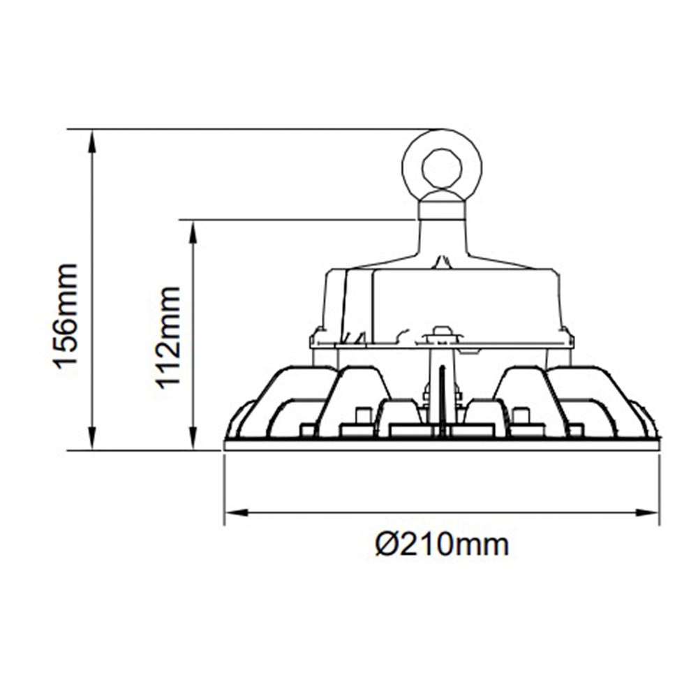 Led high bay Ufo 100W 15000Lm 5700K IP65