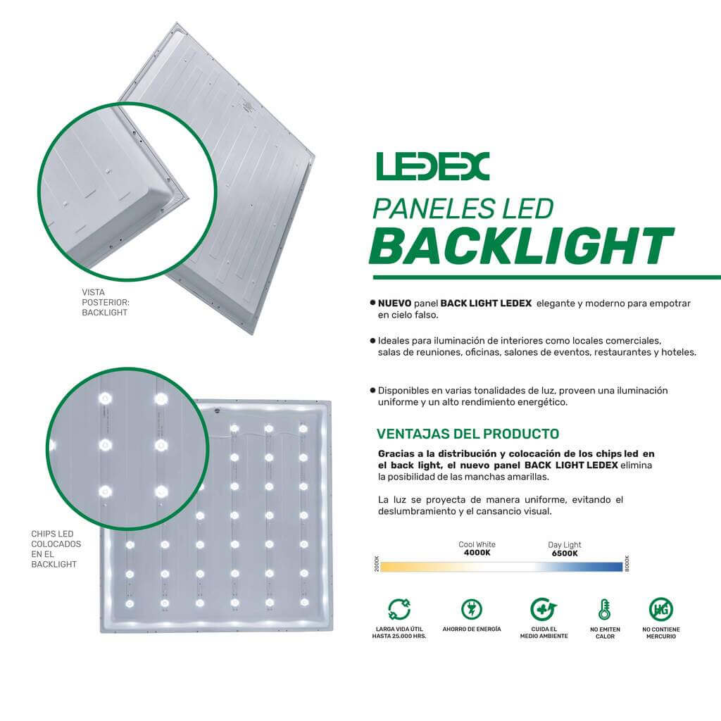Panel led backlight 40w 6500K 30x120cm