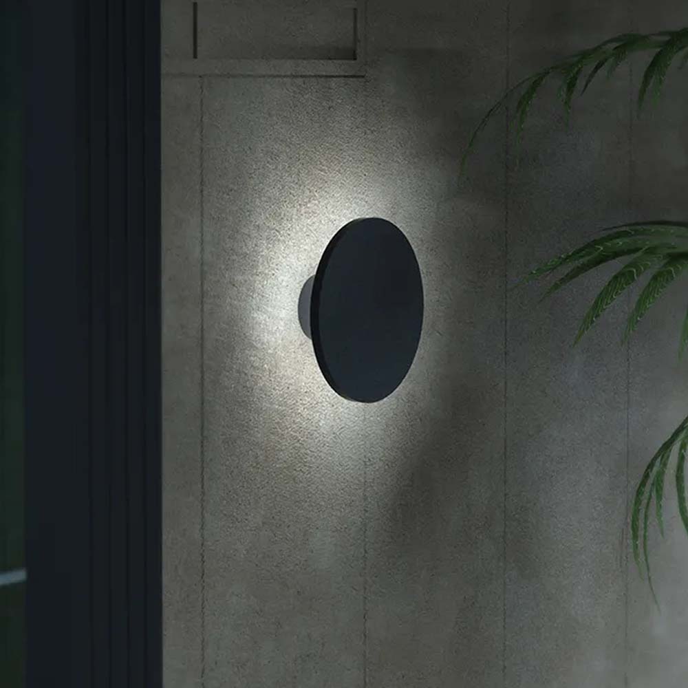Aplique led de pared Eclipse 220 negro 3CCT 18W IP65