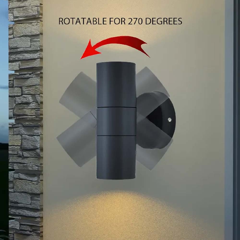 Aplique de pared 2xGU10 up&down negro IP54