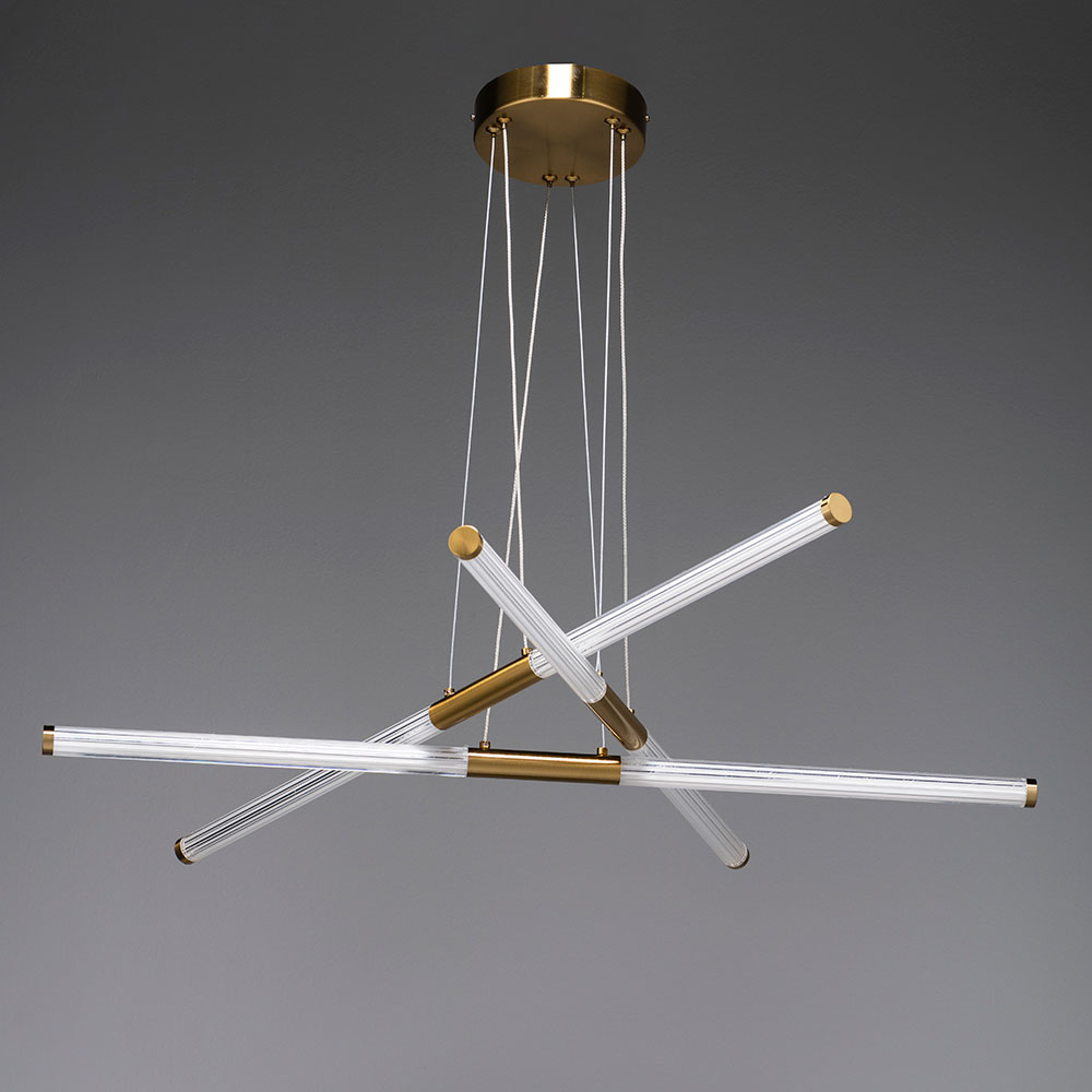 Lámpara led colgante Aylin gold 25W con luz cálida