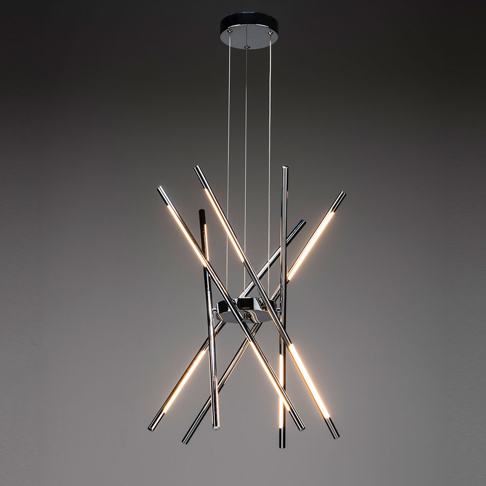 Lámpara led colgante Rafe chrome 48W con luz cálida