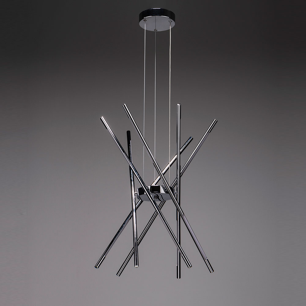 Lámpara led colgante Rafe chrome 48W con luz cálida