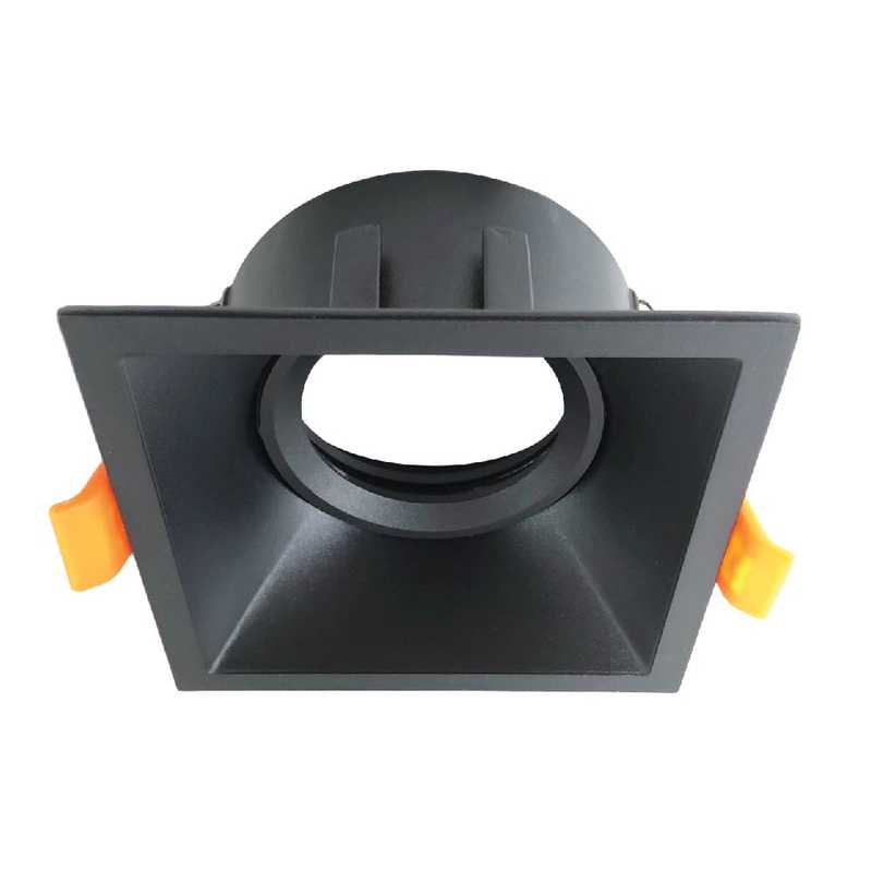 ODB led empotrable cuadrado negro para GU10 Ø85mm
