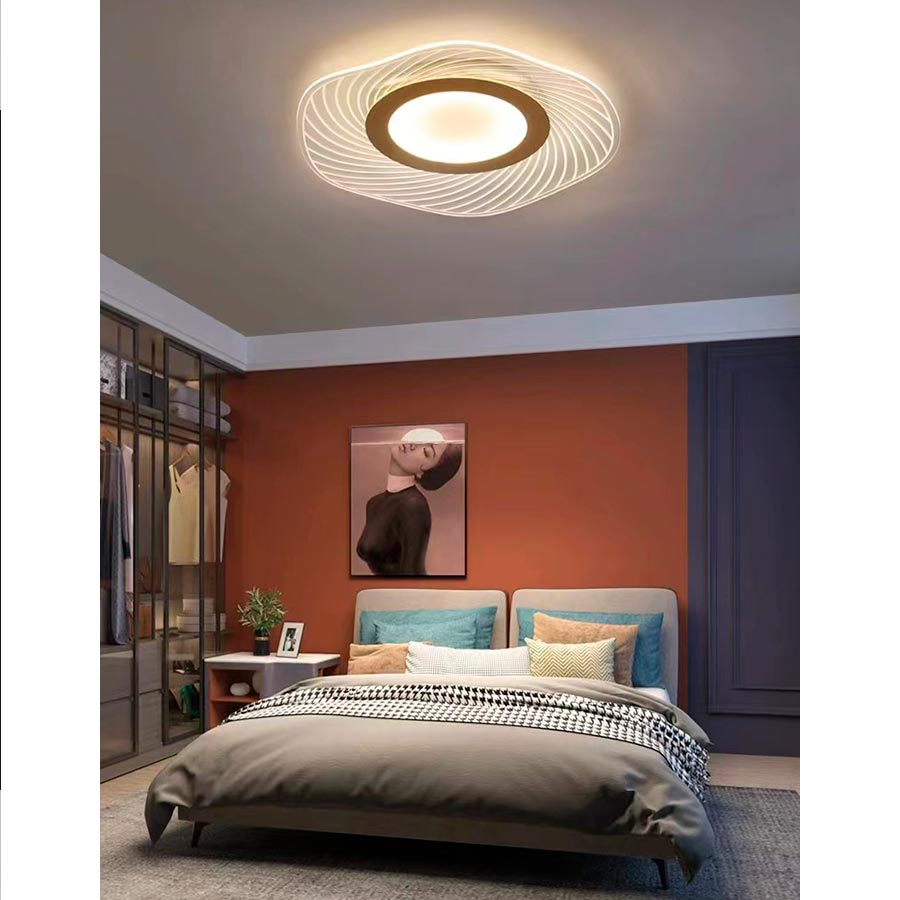 Lámpara LED de tumbado Arlys gold/acrilico luz cálida 15W