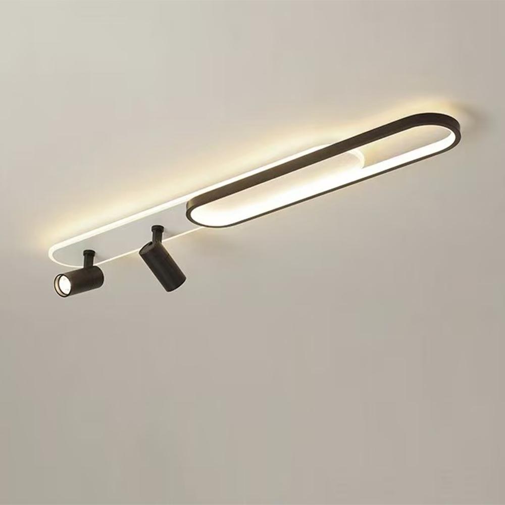 Lámpara LED+2xGU10 de tumbado Frank black 3CCT 45W