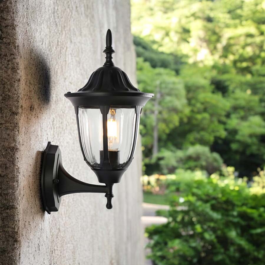 Lámpara de pared farol Sevilla de exterior negra