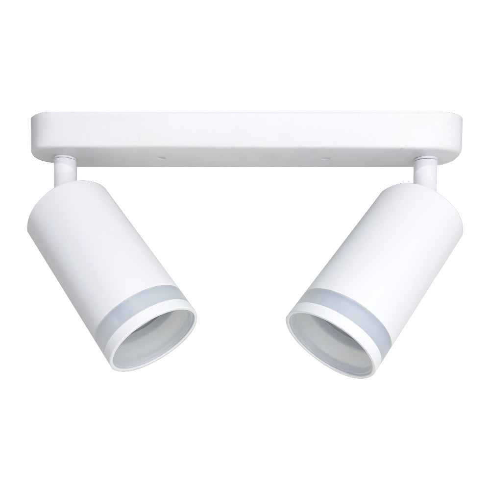 Spot 2xGU10 dirigible Derek blanco