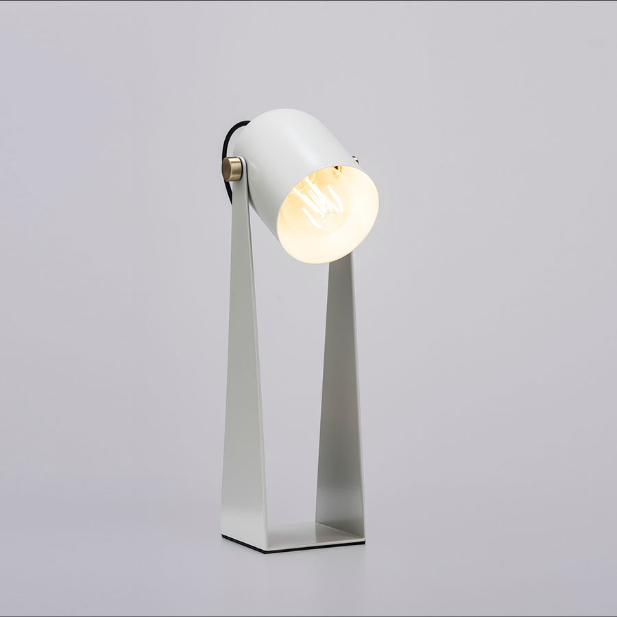 Lámpara de escritorio E27 Leyton beige 36cm