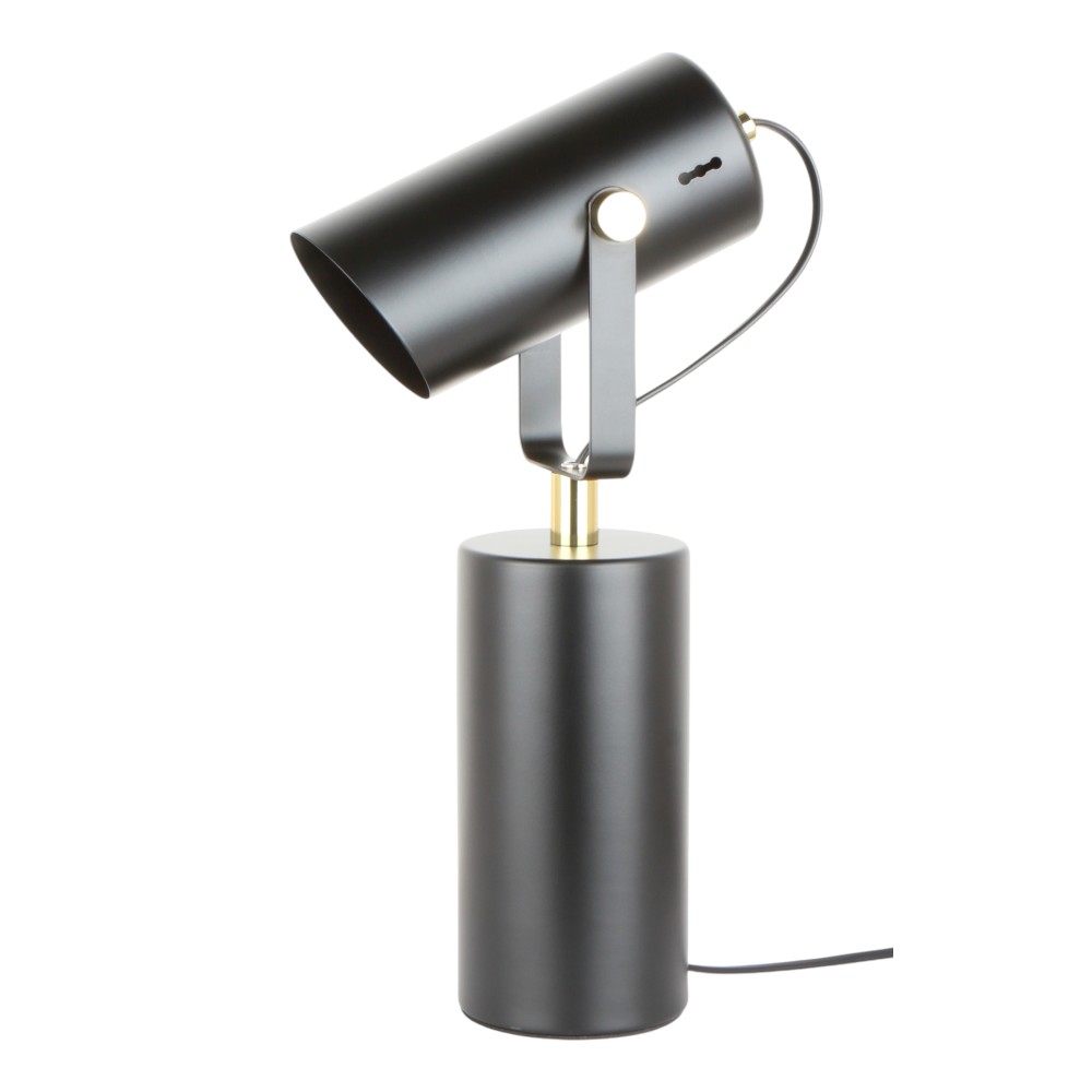 Lámpara de escritorio E27 Charm negra/brass 40cm