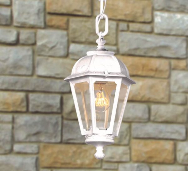 Farol colgante E27 Saba blanco IP55