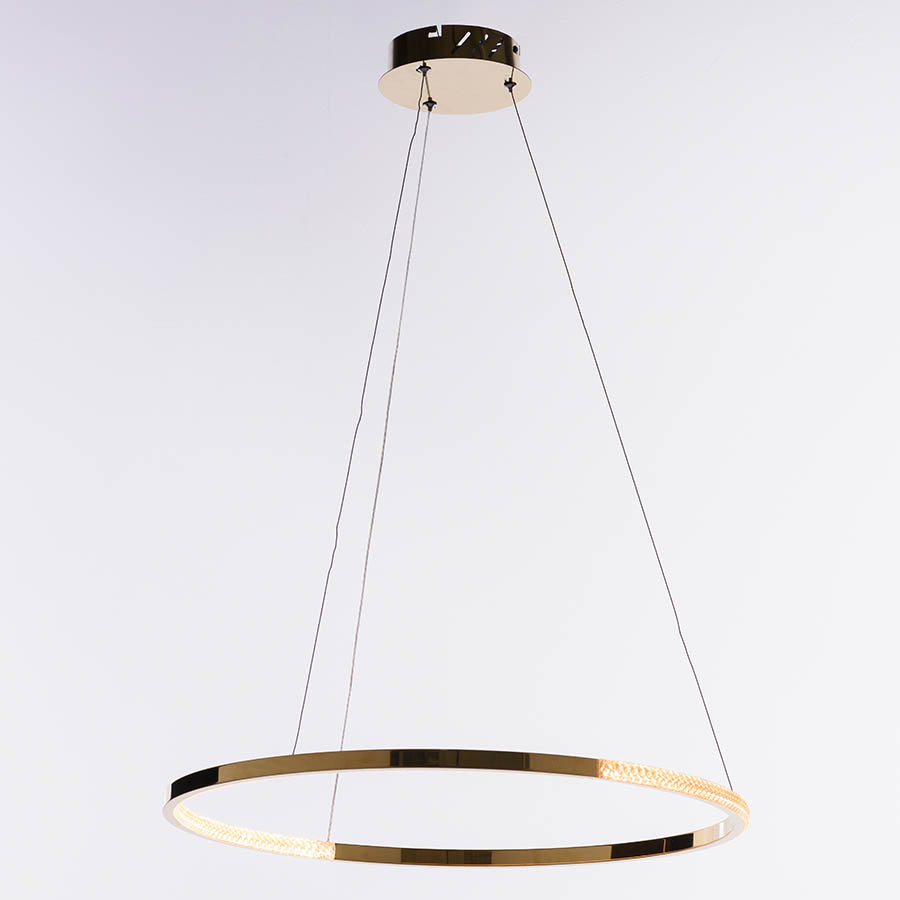 Lámpara LED colgante Nastya 60 gold con luz cálida 20W