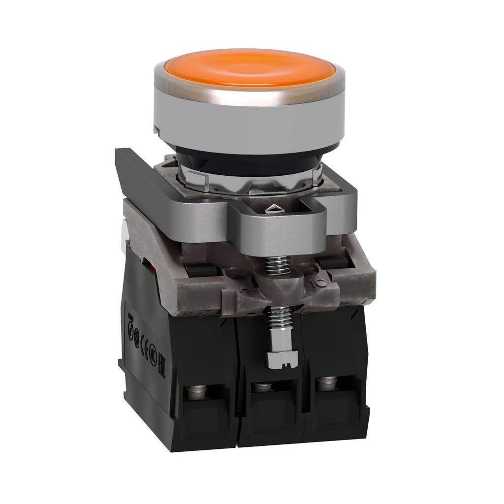 Pulsador iluminado amarillo XB4BW35B5