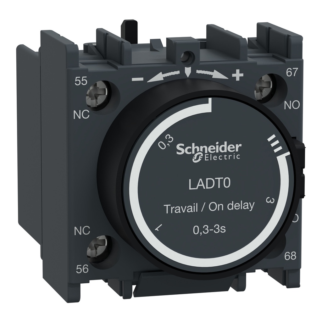 BLOQUE DE CONTACTOS ON-DELAY 0.1-3SEG 1NA+1NC SCHNEIDER ELECTRIC