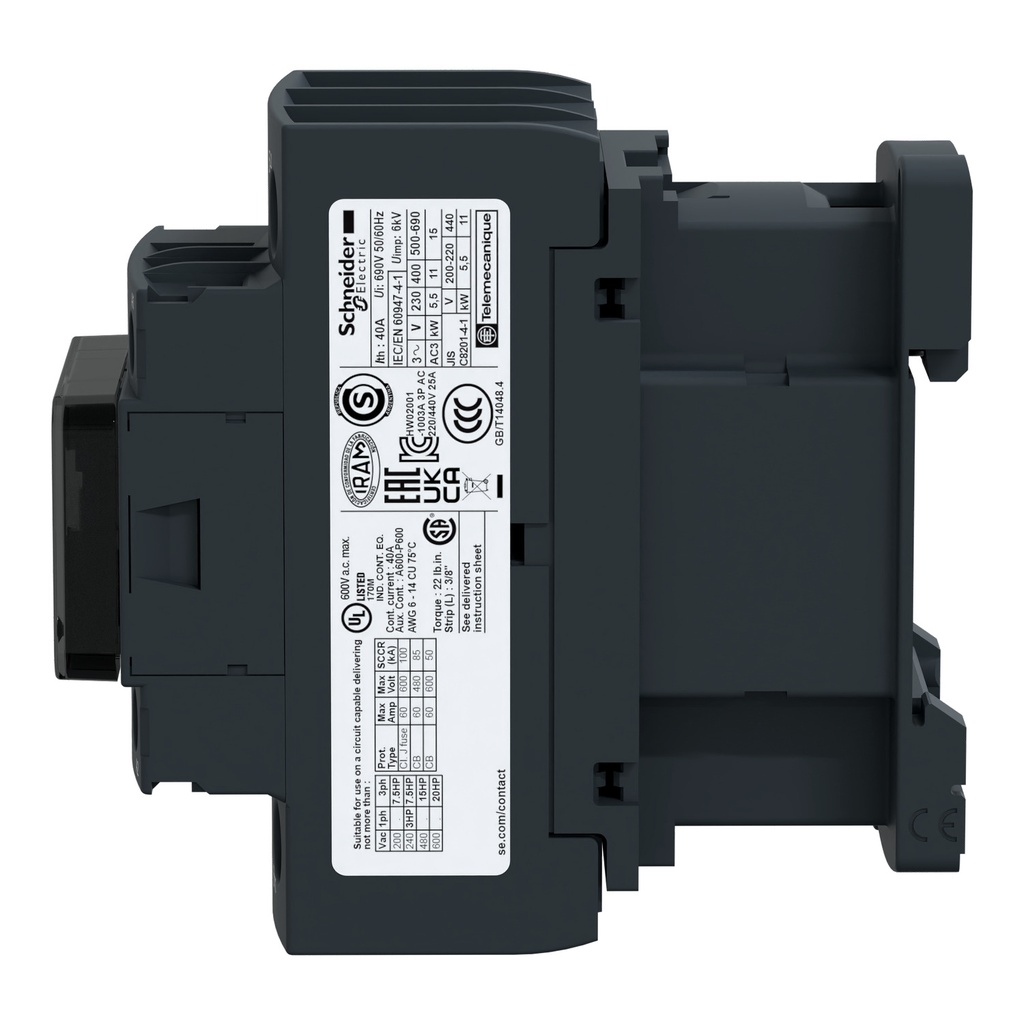 Contactor TeSys D 3 P AC-3 440V 25A Bobina 24 VAC LC1D25B7