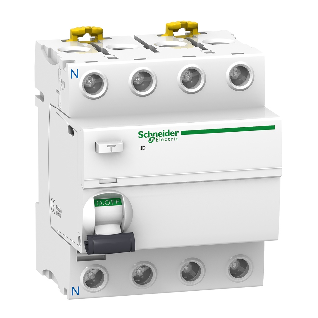 BREAKER DIFERENCIAL RIEL DIN 4P 25A 10KA/230VAC ACTI9, 30 MILIAMPERIOS A-SI