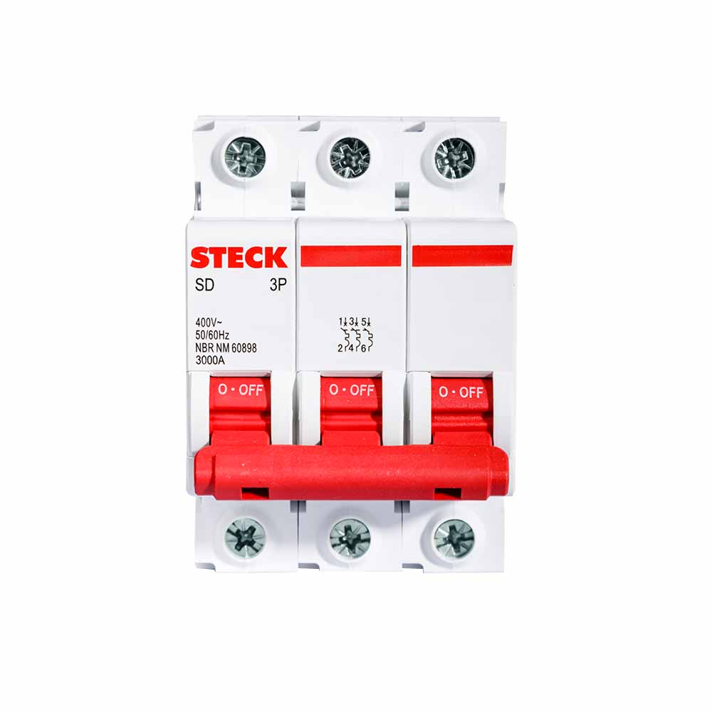 INTERRUPTOR TERMOMAGNETICO 3X6A 6KA CURVA C SDZD63C06
