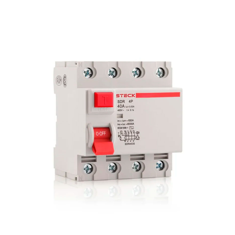 INTERRUPTOR DIFERENCIAL 4X25A 30MA 400VCA TIPO AC SDR42530