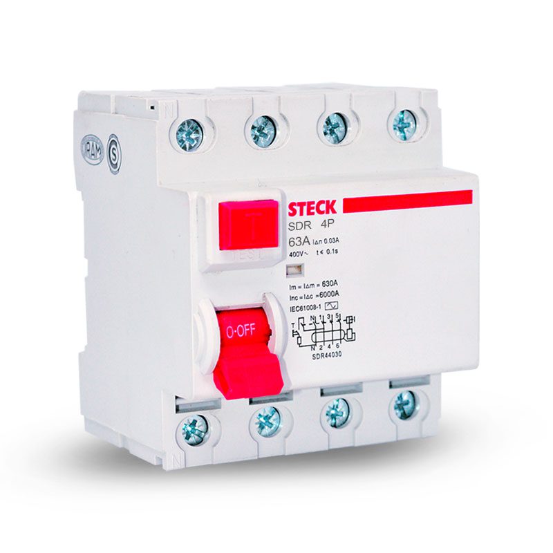 INTERRUPTOR DIFERENCIAL 4X63A 30MA 400VCA TIPO AC SDR46330