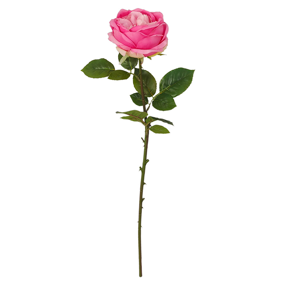 Rosa (x1) artificial rosada 63cm