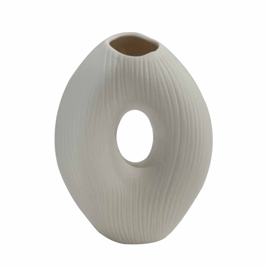 Jarron de cerámica blanco 14cm