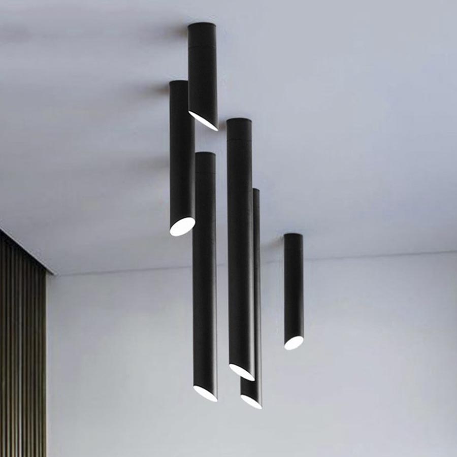 Spot sobrepuesto Bamboo L negro para foco GU10