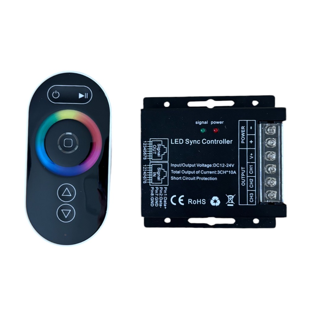 Módulo de 3 canales para cinta led RGB c/control remoto