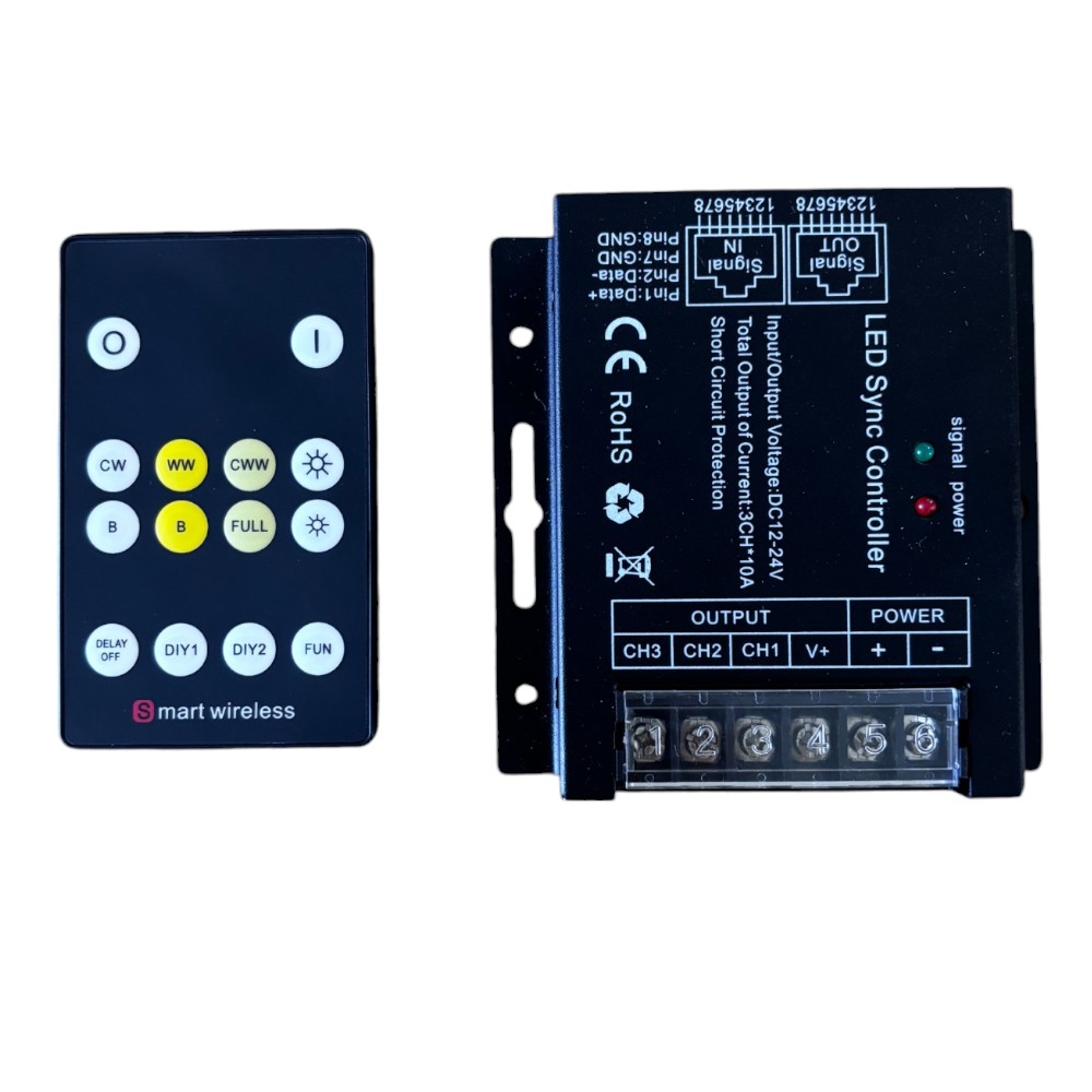 Módulo de 2 canales para cinta led CCT c/control remoto