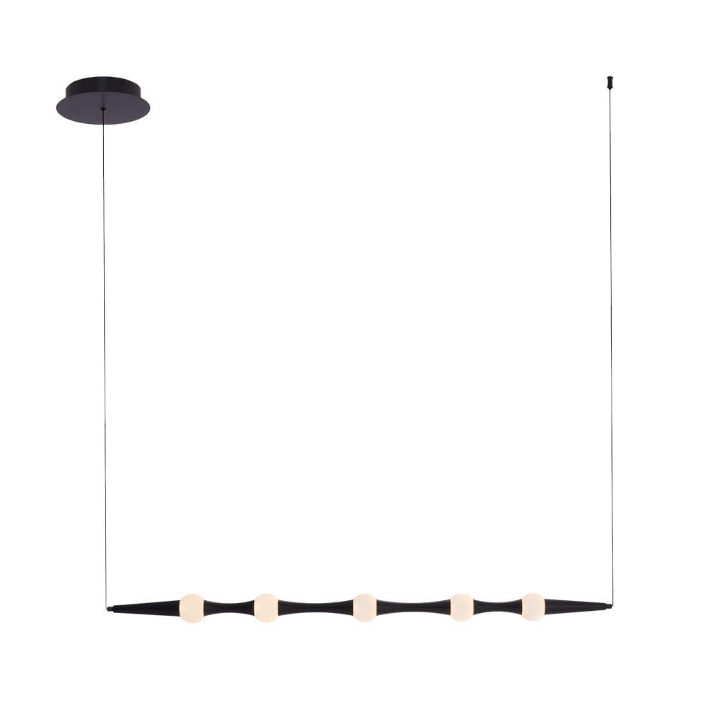 Lámpara LED colgante horizontal Gleb 100 con luz cálida 15W
