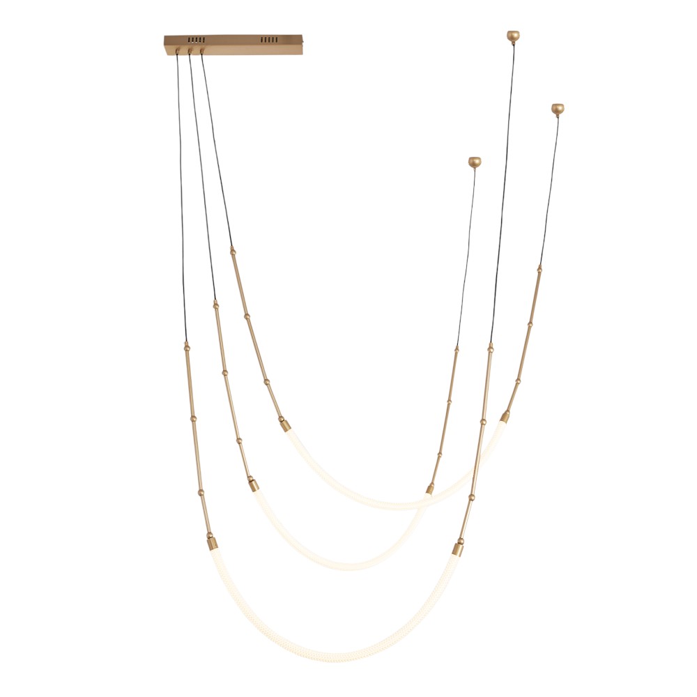 Lámpara LED colgante Loop 160 gold con luz cálida 30W