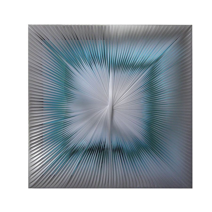 Cuadro marco de acrilico y destellos azules